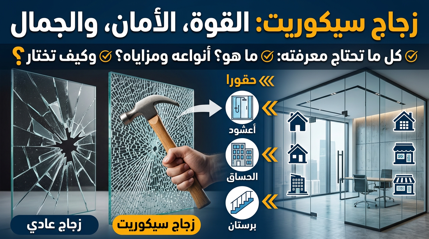 زجاج سيكوريت | ما هو وأنواعه ومزاياه وكيف تختار الأنسب لمشروعك