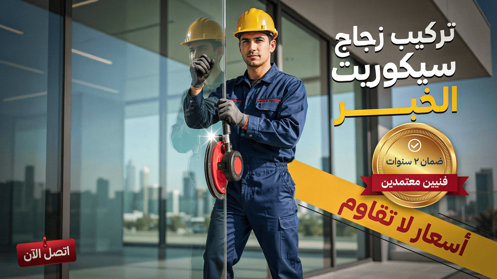 تركيب زجاج سيكوريت الخبر | أفضل فنيين معتمدين بضمان 5 سنوات وأسعار لا تقاوَم
